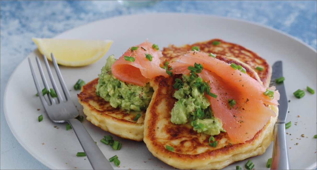 Kerrymaid's Smoked Salmon Avocado & Potato Pancakes